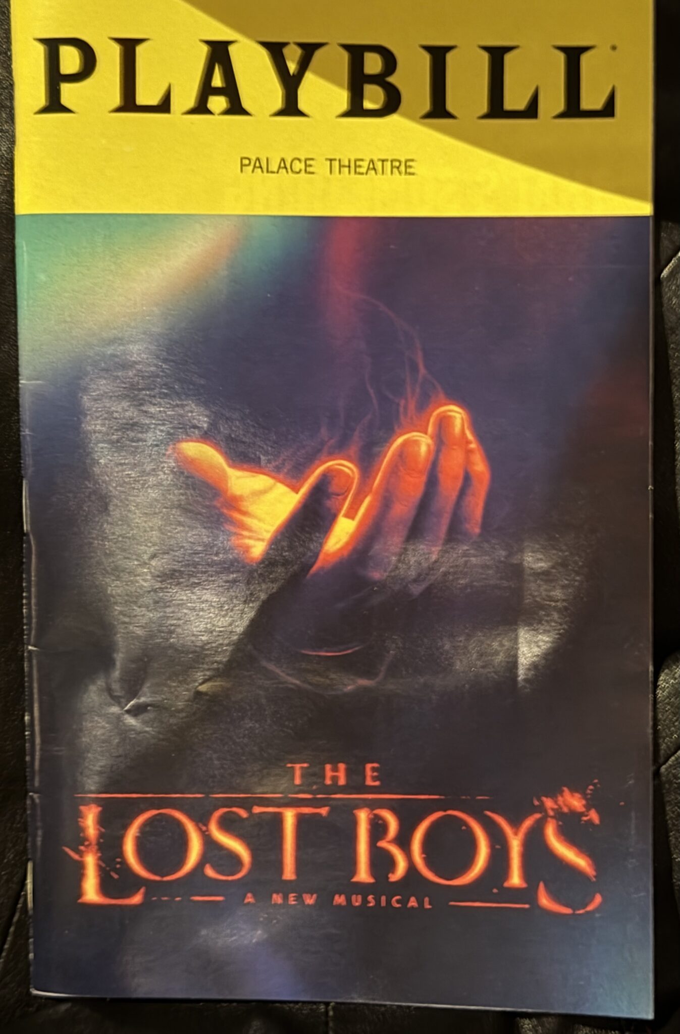 Playbill cover for The Lost Boys musical