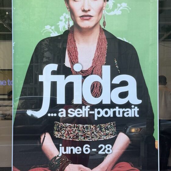 Portrait poster of woman with floral crown