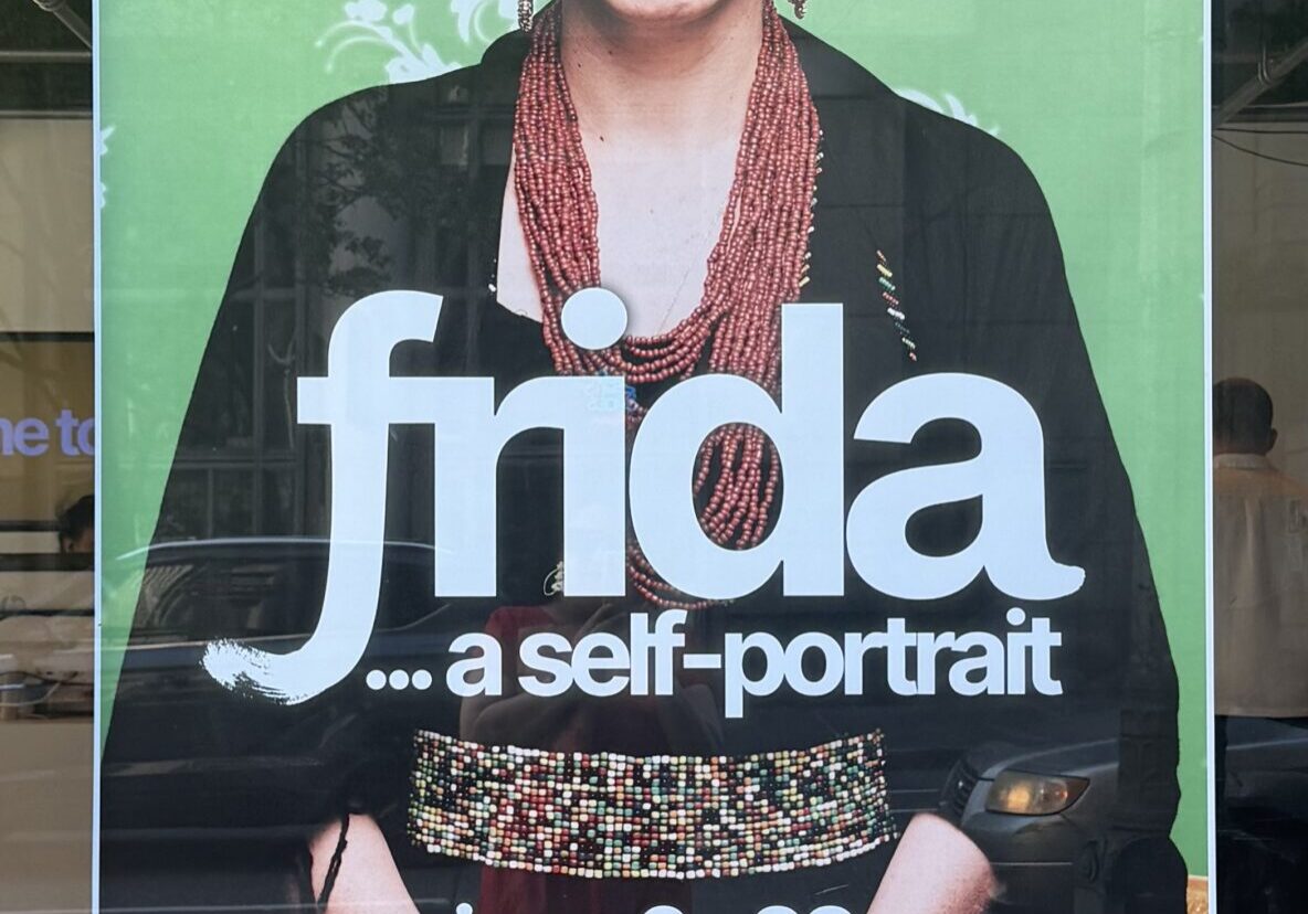 Portrait poster of woman with floral crown
