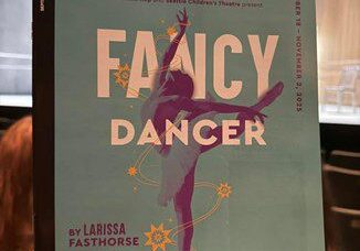 Book cover titled 'Fancy Dancer' featuring a dancer silhouette and colorful design.